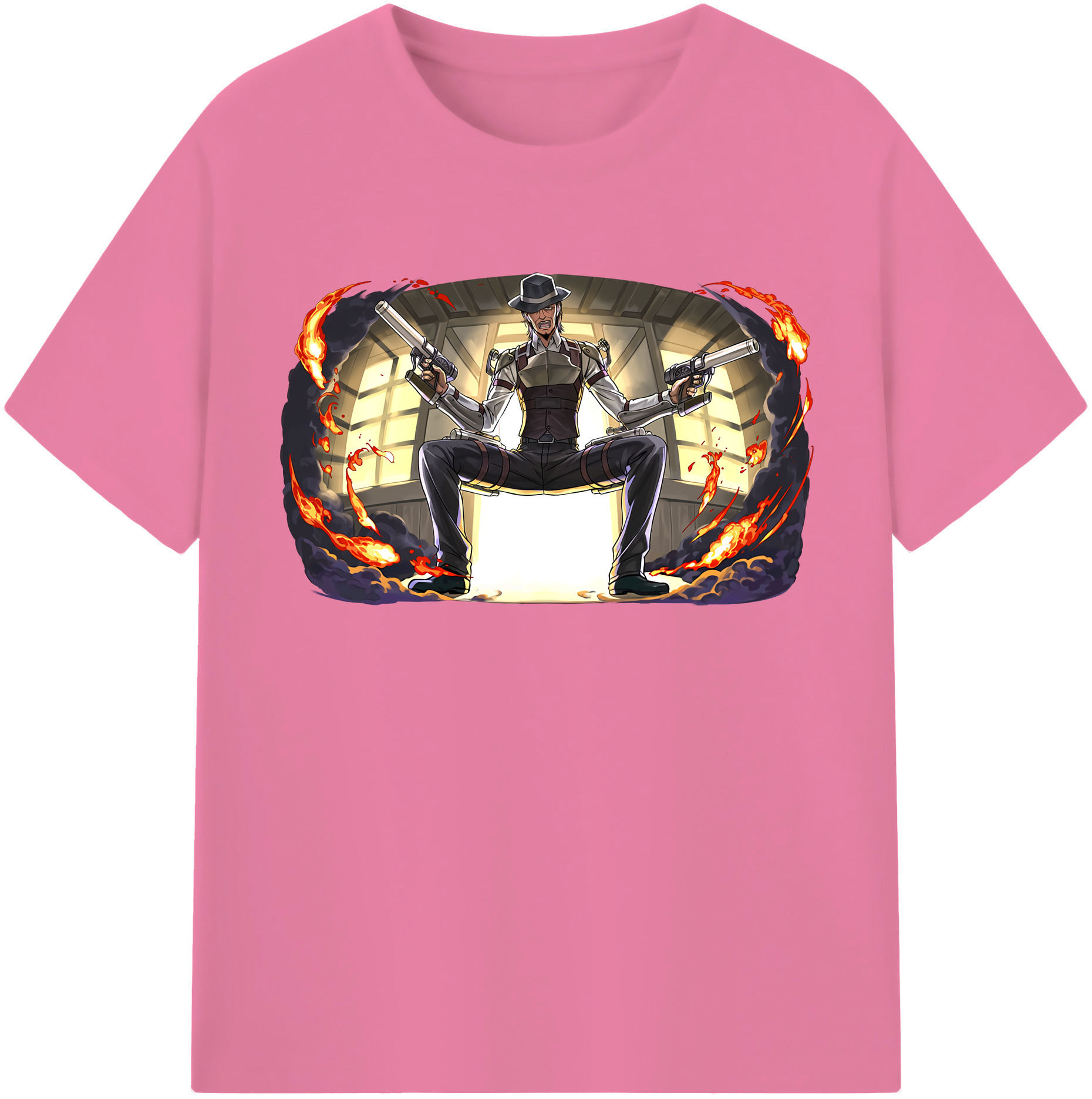 （画像用） 進撃の巨人 ケニー·アッカーマン Attack on Titan Kenny Ackerman 綿100％半袖Tシャツ（フロントプリント）
